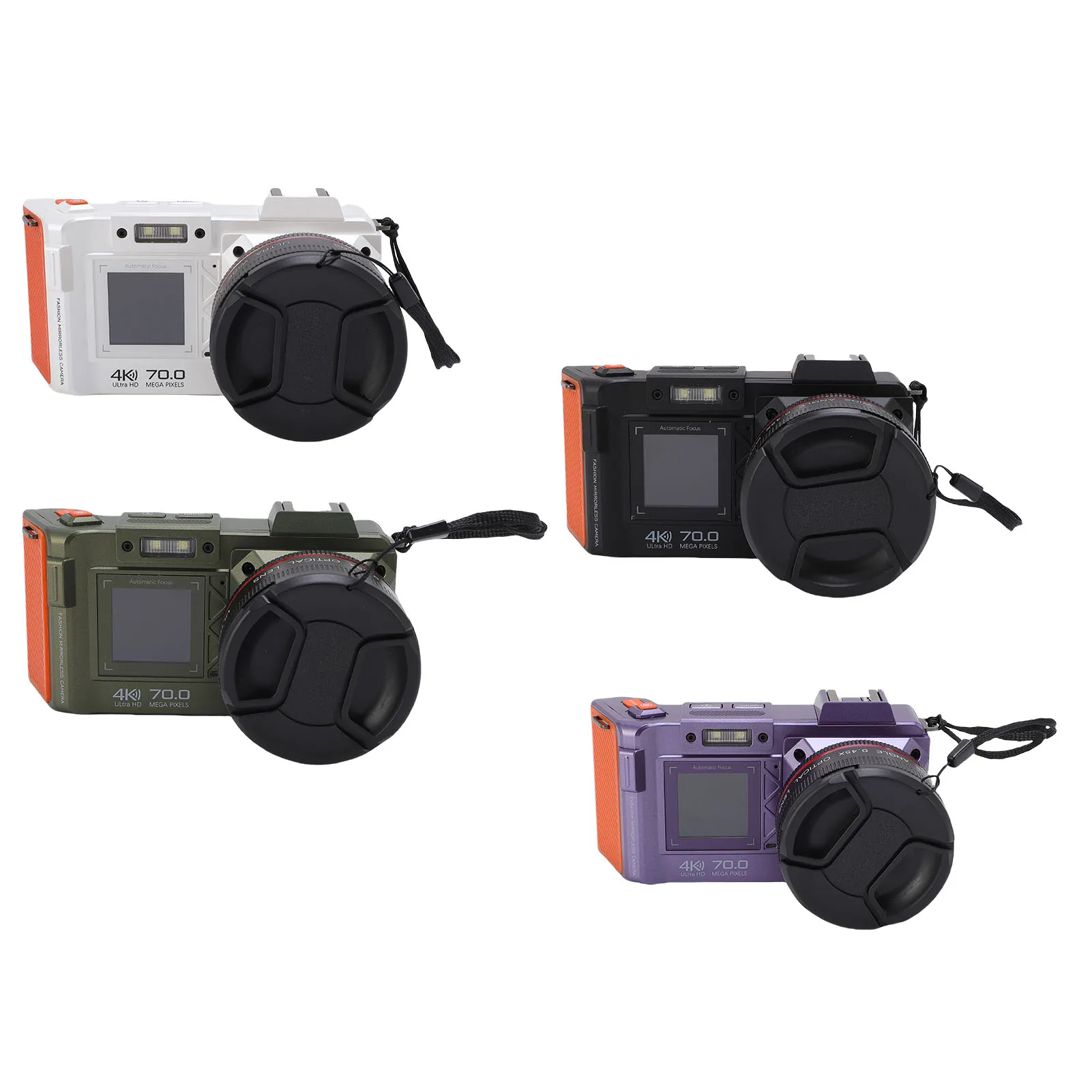 Digital Camera 4K 70MP 50X Zoom Auto Focus Wide Angle F1.8 DSLR Camera With Double Screen Flash for Travel 4K Digital Camera