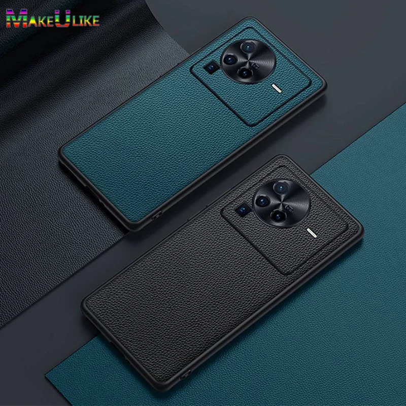

Genuine Leather Case for Vivo X80 Pro Case Luxury Shockproof Metal Camera Lens Protect Cover for Vivo X80Pro X80 Pro Case