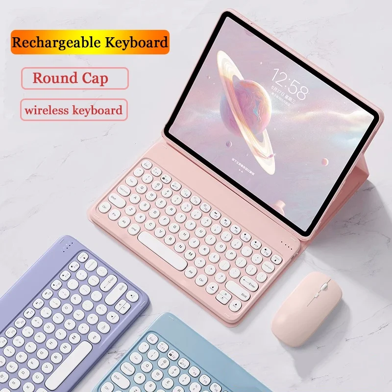 

For Lenovo Tab P12 12.7 Inch 2023 M10 Plus 3rd 10.6 Pro 11.2 2nd Plus 11.5 P11 Pro 11.5 Plus 11 Mouse Case Bluetooth Keyboard