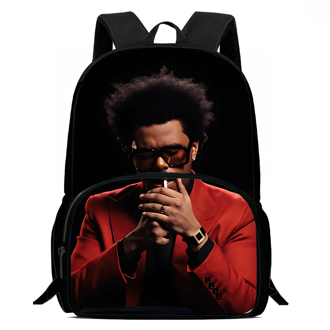 thumbnail image 1 of Mochilas para niños del cantante The Weeknd, mochilas escolares de gran capacidad para niños y niñas, mochilas duraderas para acampar, regalo de cumpleaños para estudiantes, 1 of 5