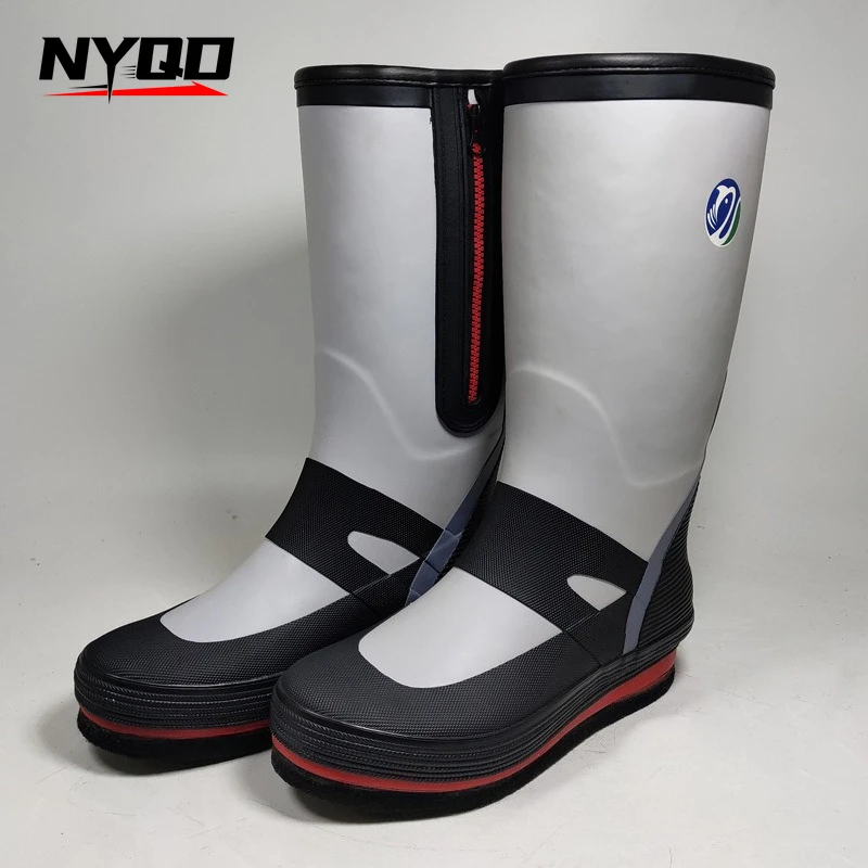 Bottes hautes pêche rochers imperméables antidérapantes pour pêche en mer récifs avec cuissardes
