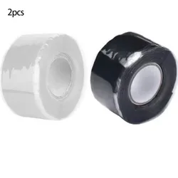 Durable Waterproof Silicone Repair Tape - Self - Fusing and Leak - Resistant - 25mm (Black white)
