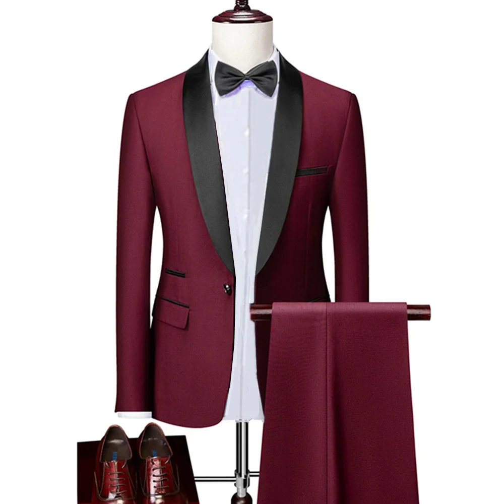 2 Pcs Set Wine red