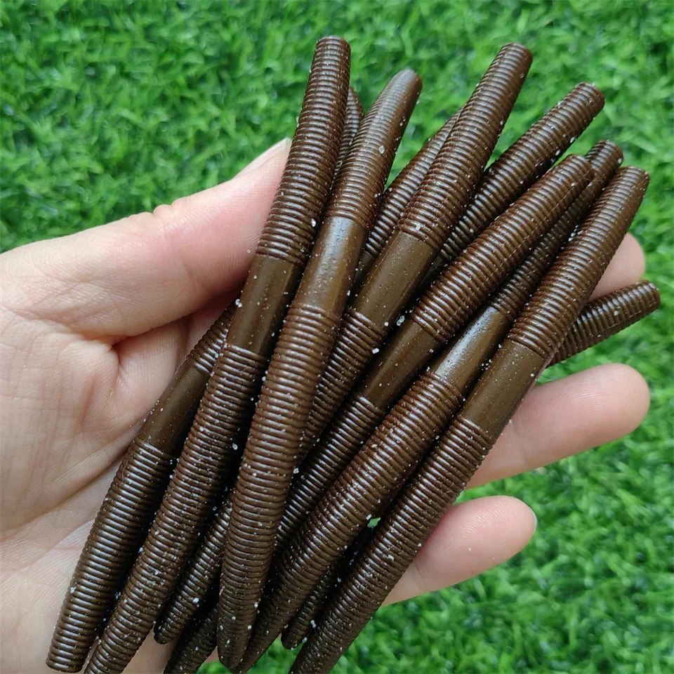 MUKUN 10 teile/los Angeln Locken Silikon Köder 5,4g/7,4g Weiche Swimbait Wurm Künstliche Köder Angeln Wobbler für Neko Rig – Detail 8
