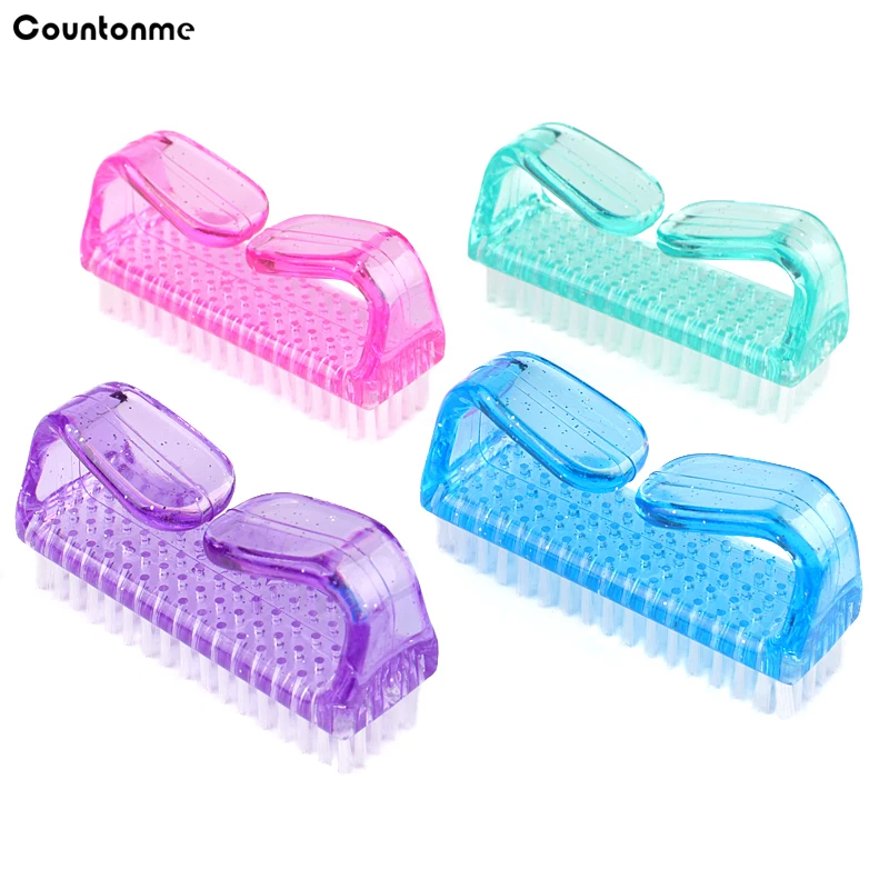 4Pcs/LotPlasticHandleGripNailBrushCleaningBrushesKitHandFingernailBrushCleanerScrubbingPedicureForToesAndNails-AliExpress