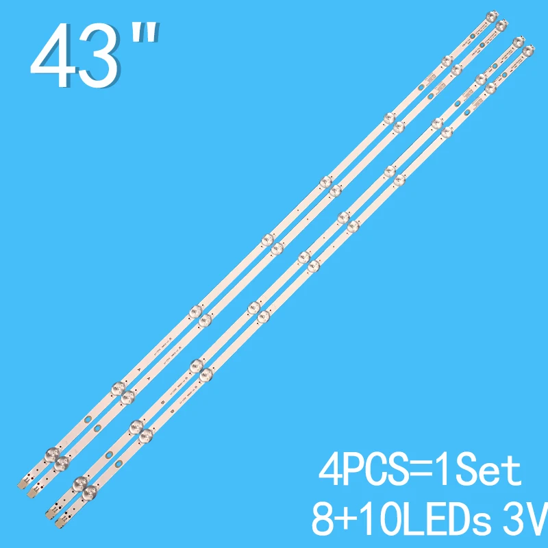 4pcs/lot LED Backlight strip for TX-43GX555E TX-43GX555B TX-43GX551B TX-43GS352B TX-43GS350E TX-43FX555E TX-43FX555B TX-43FX551B