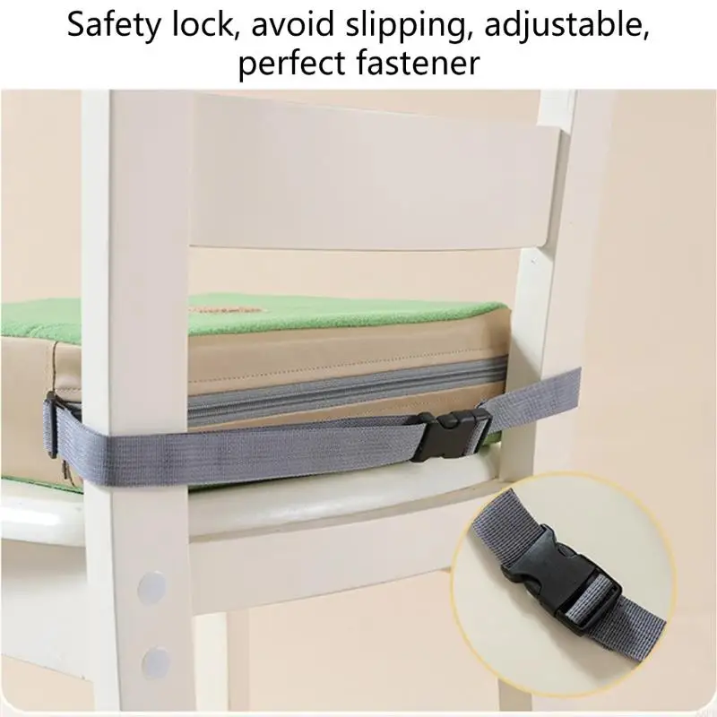 Portable Thicken Baby Highchair Seat Cushion Cartoon Bear PU Leather Thick Foam Children Dining Chair Booster Cushion Pad
