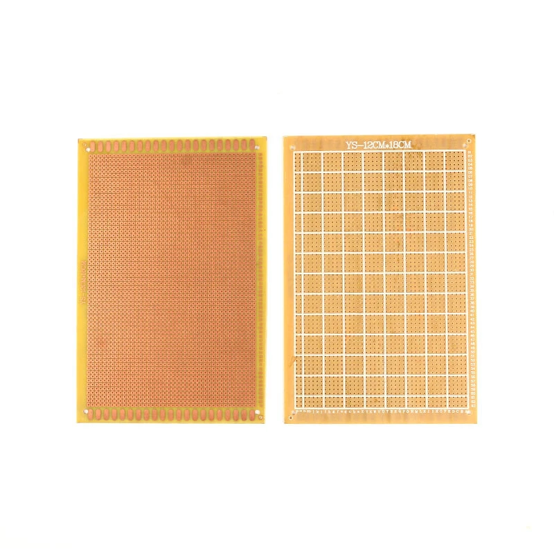 5 개/몫 12x18 cm 베이클라이트 DIY 프로토 타입 보드 단일 측면 PCB 범용 보드 12*18 구리 회로 플레이트 전자 실험