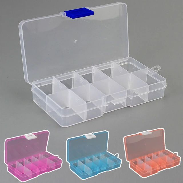 Wholesale 10 Grids Transparent Plastic Box 