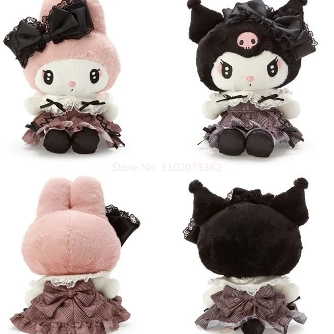 14 cm - Sanrio Kuromi – jouets en peluche pour filles, Série de tenues de  demoiselle d'honneur en dentelle no