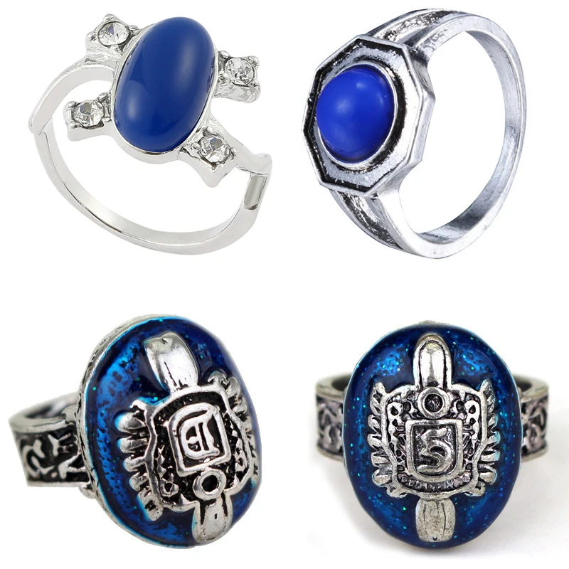 1 pc The Vampire Diaries Rings Elena Gilbert Daylight Rings Vintage Crystal Ring With Blue Lapis