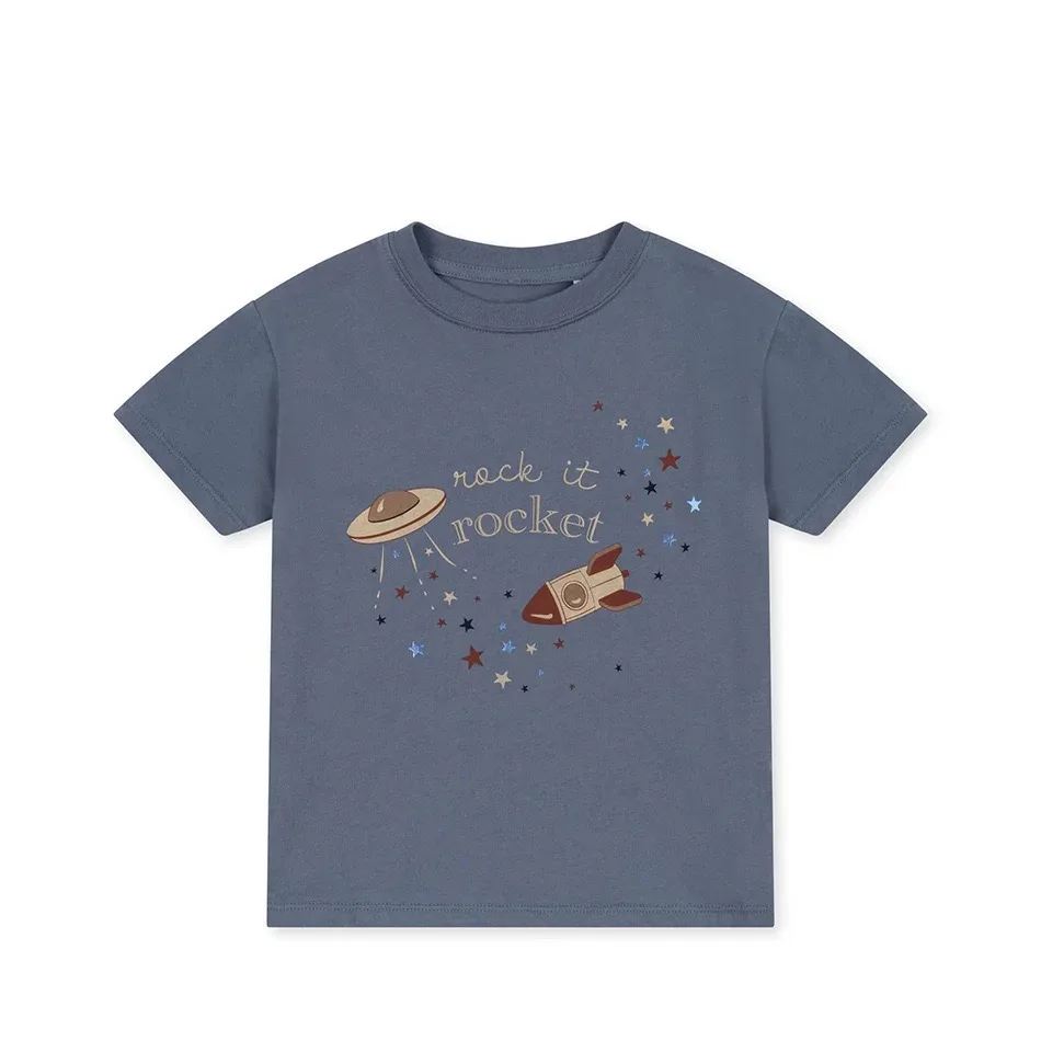 2025 Summer KS Baby Girls Cartoon Swan T Shirts Bodysuits Children's Clothing Boys Cotton Gorilla T-shirt Polos Kids Homewear 4