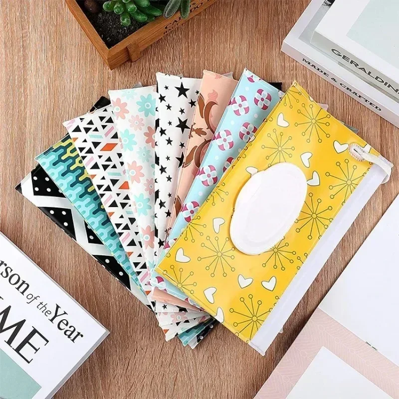 Baby Wet Wipe Pouch EVA Flip Cover Tissue Box Cute Snap-Strap Refillable Wet Wipe Bag Portable Outdoor Useful Stroller Accessory For Wet Wipe Case Baby Wipe Case Wet Wipes Case Tissue Box Wet Wipes Box