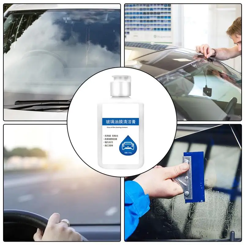 Glass Oil Film Remover Glass Stripper Windshield Cream Auto Glass Cleaner  Effective Water Stain Remover For Car Automotive Glass - AliExpress