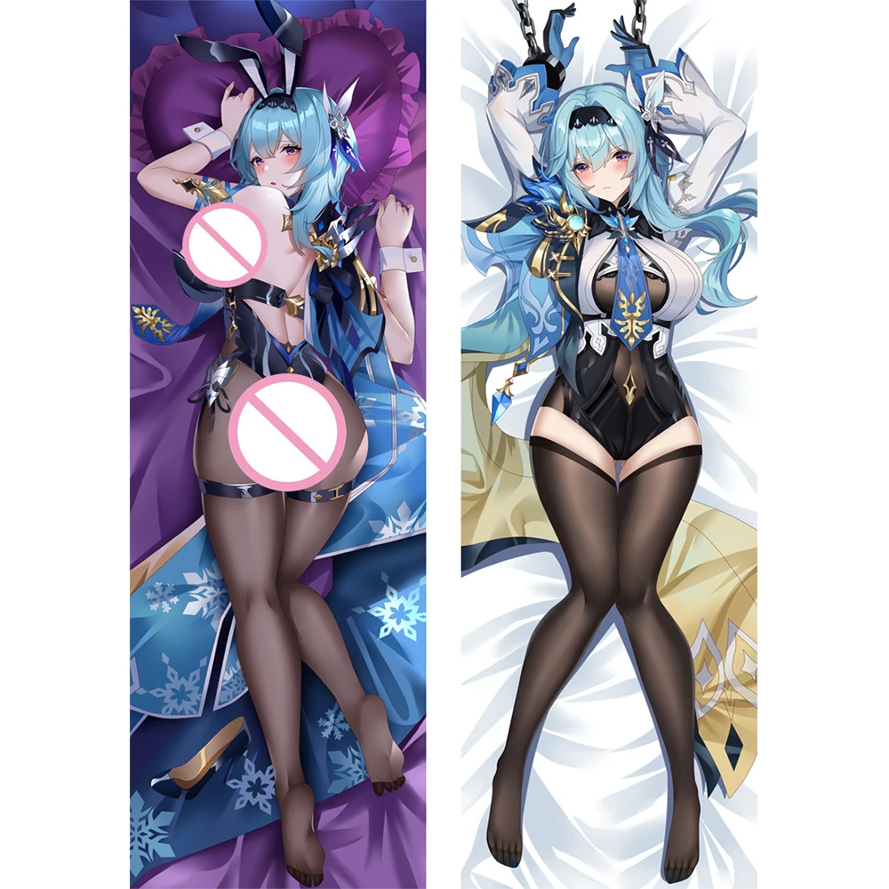 

Наволочка для подушки Game Genshin Impact Eula Dakimakura, обнимающая наволочка «сделай сам» с 2-сторонним принтом, наволочки 150/160/170/180 см