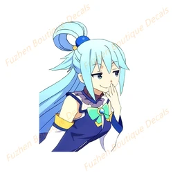 Fuzhen – autocollants en vinyle pour voiture, accessoires extérieurs, dessin animé fille, KonoSuba, protecteur de porte de réfrigérateur de voiture, Boutique 