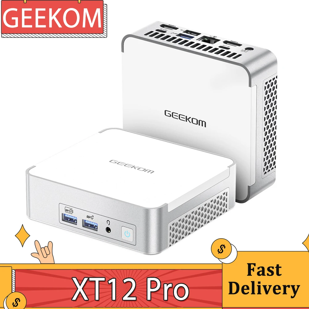 Geekom Xt12 Pro Mini Pc Intel Core I9-12900H 14 Core Fino A 5.0Ghz 32Gb Ram 1Tb Ssd Wifi 6E Bluetooth 5.2 Supporto Quad Display