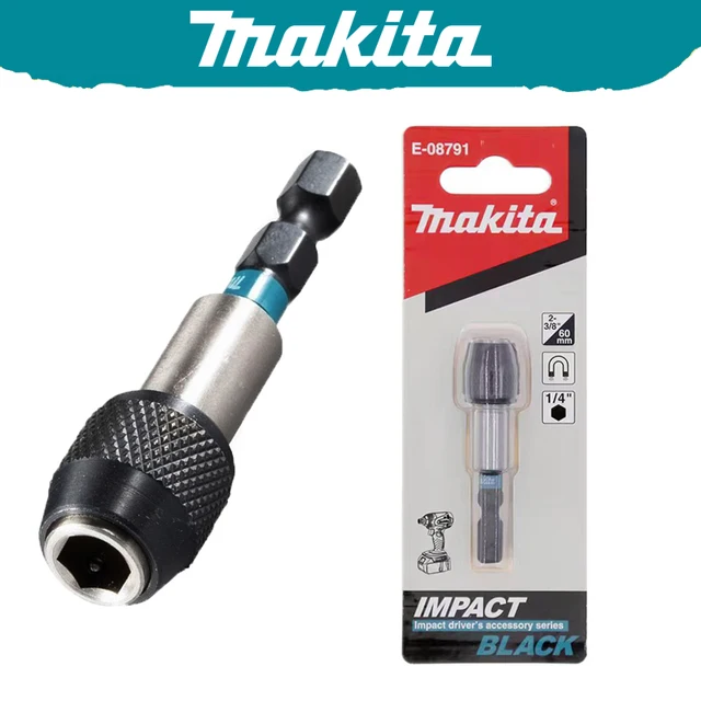 Makita E-08791 Impact noir porte-embout magnétique 60MM 1/4 "poignée hexagonale manchon magnétique lecteur Bit outil accessoires adaptateur 1