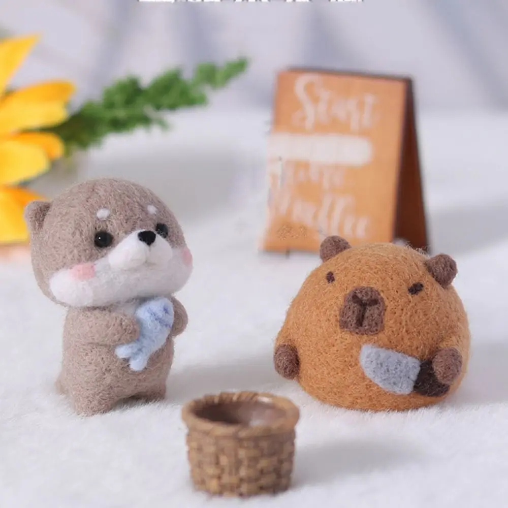 Wool Needle Felting Kit For Beginner Starers Needle Felting Kits For DIY Art Craft Homemade Pendant Chrismas Gift Friends