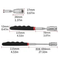 Telescopic Magnetic Pen with LED Light Extendable Pickup Rod Mini Portable Magnet Tool for Screws Nuts Bolts Metal Parts 5