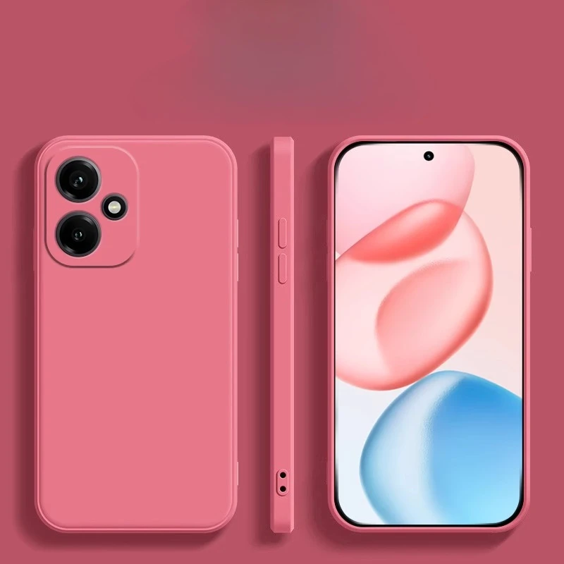 Square Liquid Silicone Camera Protective Soft Back Cover Case