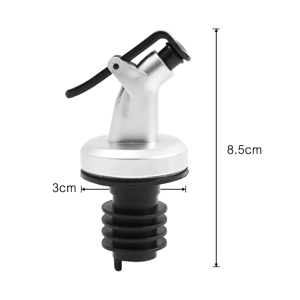 New Oil Bottle Stopper Rubber Lock Plug Seal Leak-proof Food Grade Plastic Nozzle Sprayer Liquor Dispenser Wine Pourer Barware images - 6