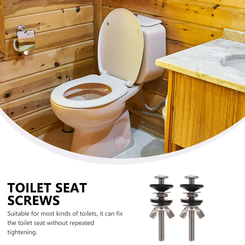 Toilet Bolts Fixing Replacement Closestool Mount Screws Parts Universal Hinge Kit Duty Heavy Hinges Nuts Fixed Lid Screw Cover
