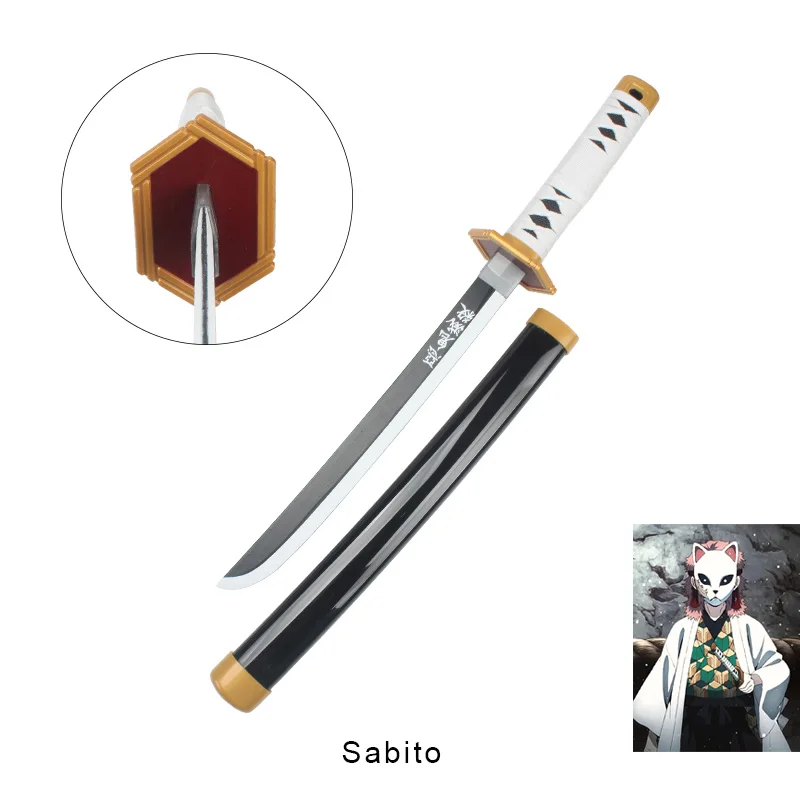 Demon Slayer Katana 60cm Character Role-playing Weapons Toys Bamboo Sword Film and Television Props Giyuu Blue Sanemi 6