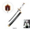 Demon Slayer Katana 60cm Character Role-playing Weapons Toys Bamboo Sword Film and Television Props Giyuu Blue Sanemi 6