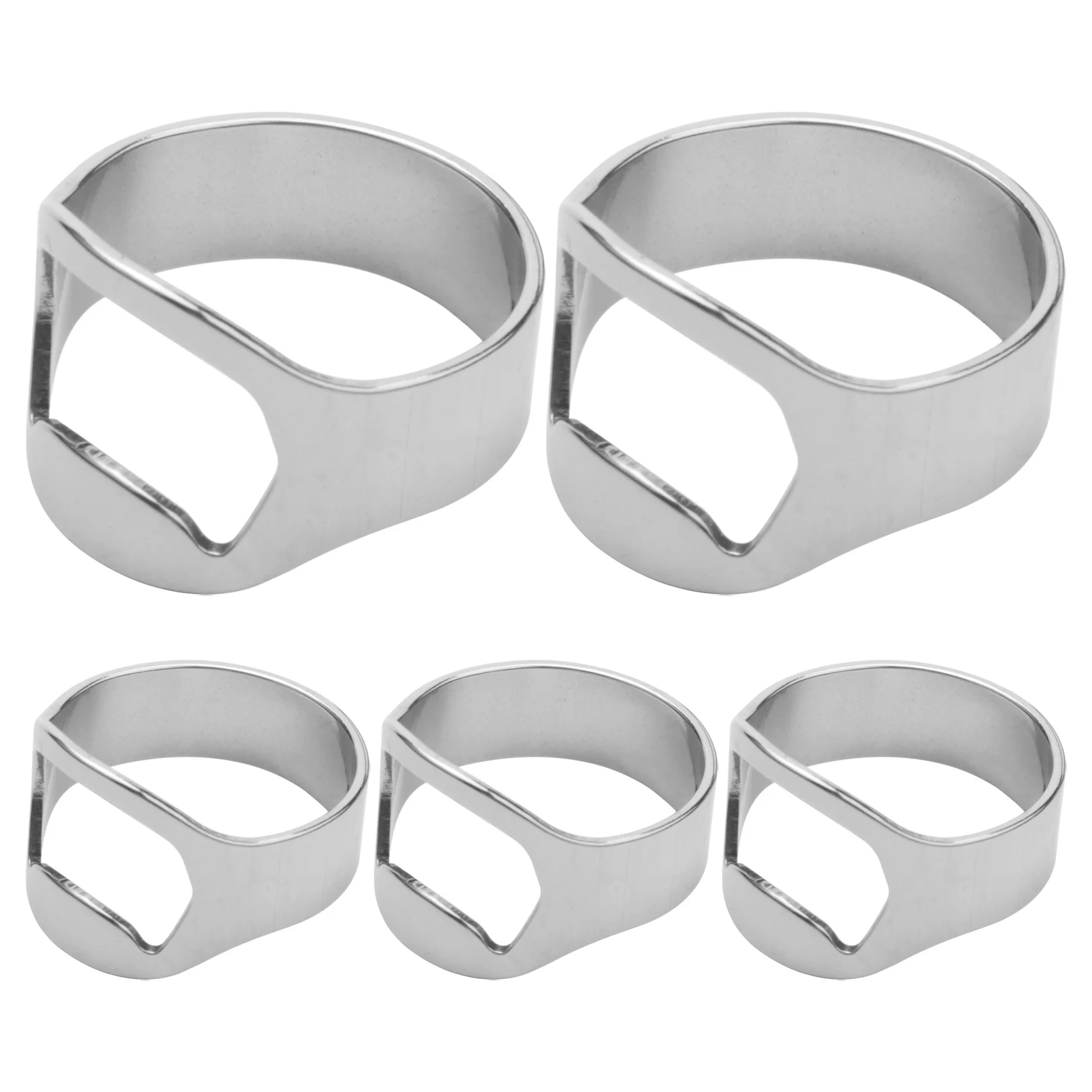 

5x серебристый металлический брелок для ключей из нержавеющей стали, кольцо, открывалка для пивных бутылок, бар