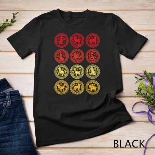 

Zodiac Lunar Signs Happy Chinese New Year Unisex T-shirt