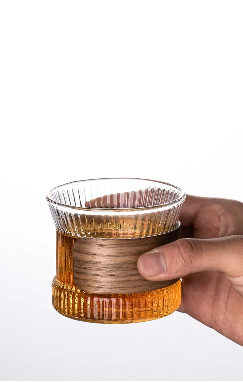 Description Picture 6 of itemGlass Coffee Mug Japanese Style Walnut Cup SleeveTransparent Kawaii Cup Coffeeware Beautiful Tea Mugs Beer Mug Cute Mug