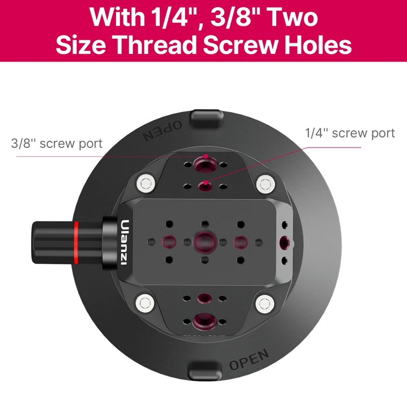 Ulanzi Car Phone Action Camera Holder Hand Pump 360° Suction Cup Adjustable Professional For GoPro for Insta360 for DJI Action