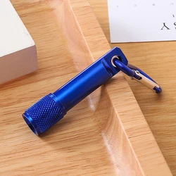 Compact LED Keychain Flashlight with Pendant and Battery (Blue)