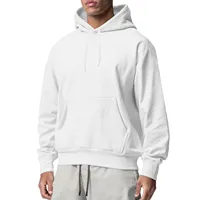 Pure White Hooded Pullover Sweatshirt Men Autumn And Winter Hoodies Blouse Daily Men's Drawstring Coat Sweatshirts Top Male 1