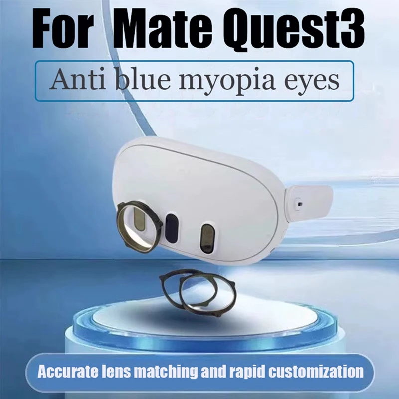 

Для Meta Quest 3 оправа для очков быстроразборная Магнитная Рамка для объектива для запчастей квест 3 VR (без стекла объектива)