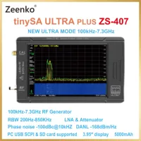 Zeenko ZS-407 Hand held tiny Spectrum analyzer tinySA ULTRA PLUS 4" display battery 5000mAh  100K-7.3GHz
