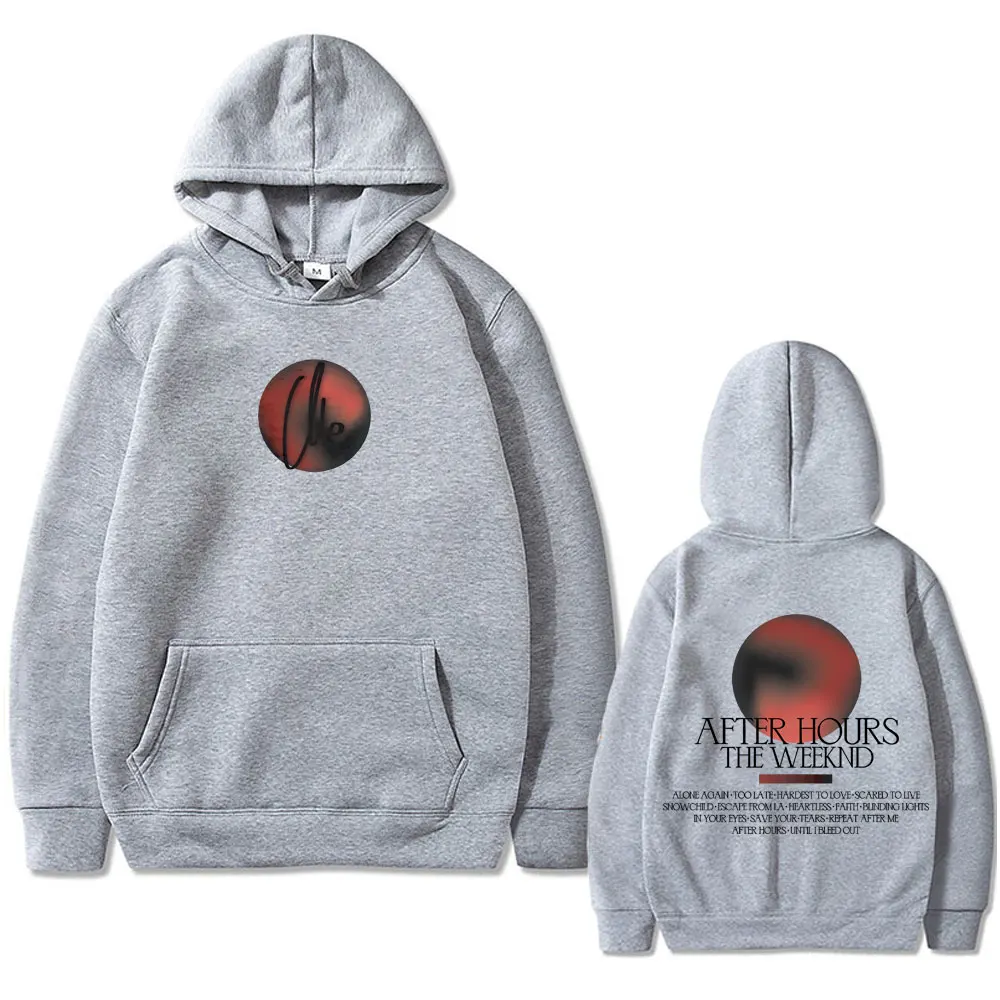 Rapper The Weeknd After Hours Print Hoodie Male Fashion Casual Sweatshirt Men Women Hip Hop Vintage Oversized Hoodies Streetwear