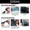2-in-1 Car Safety Hammer Emergency Window Breaker Seat Belt Cutter Escape Rescue Tool Compact Glass Shatter Device Car Accessory 6