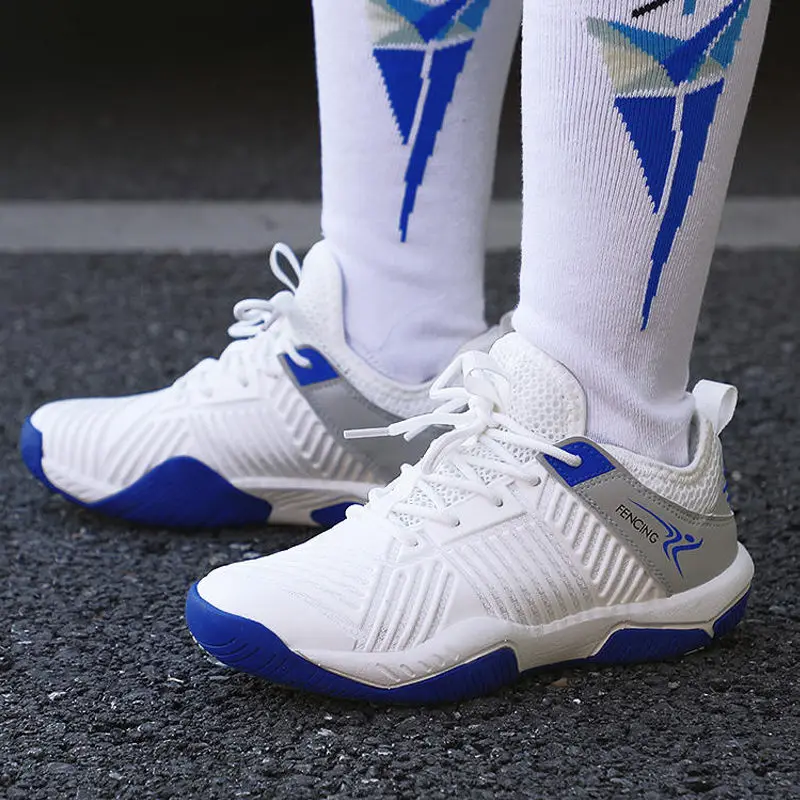 Men Women Professional Fencing Shoes Comfortable Wear-resistant Sports Non-slip Shock-absorbing Competitive Training