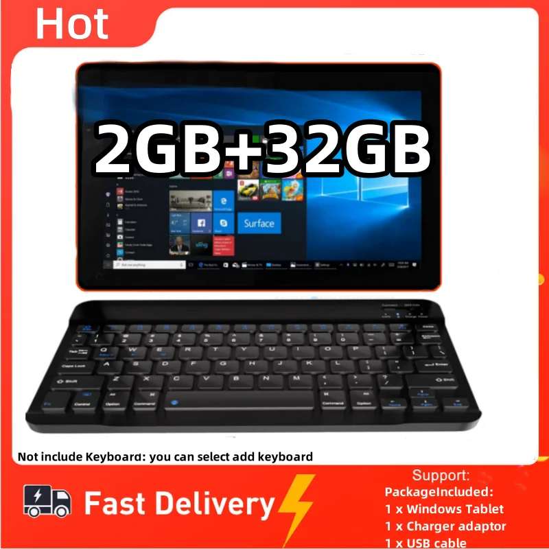 10.6 '' Windows 10 Tablet PC C24 Z3735F 32Bit CPU 2GB RAM