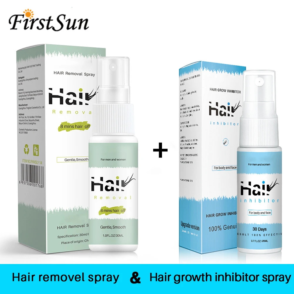 Painless Hair Removal Spray Cream + Stop Hair Growth Inhibitor Treatment  Spray Smooth Body Shrink Pores Skin Repair Essence - Hair Removal Cream -  AliExpress