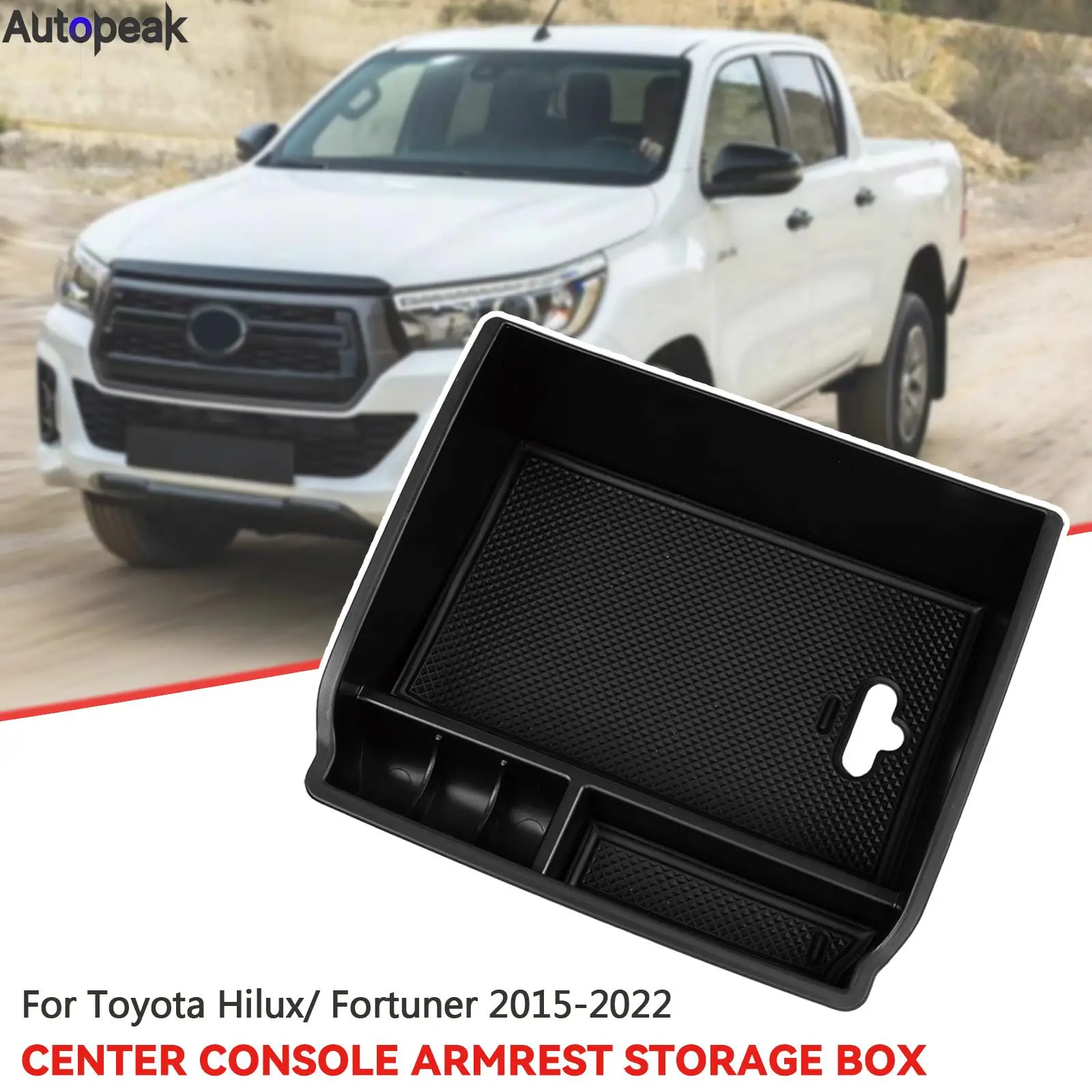 

Поддон-органайзер для консоли Toyota Hilux Fortuner 2015-2019 2020 2021