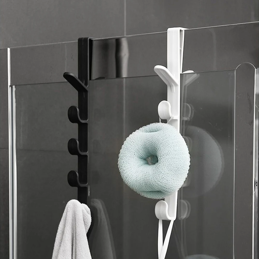 2pcs Long Row Of Hooks Behind The Door, Bag Rack Ins Dormitory Storage Hanger, Wall-mounted Storage Rack, Hat Organizer