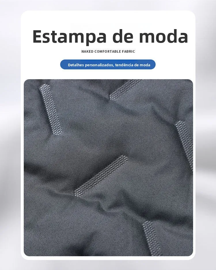 Jaqueta Masculina de Algodão Forrada com Lã Grossa