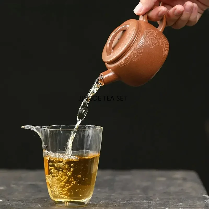 150ml Yixing Yixing purple clay teapot raw ore handmade beauty tea infusion pot household kung fu tea set