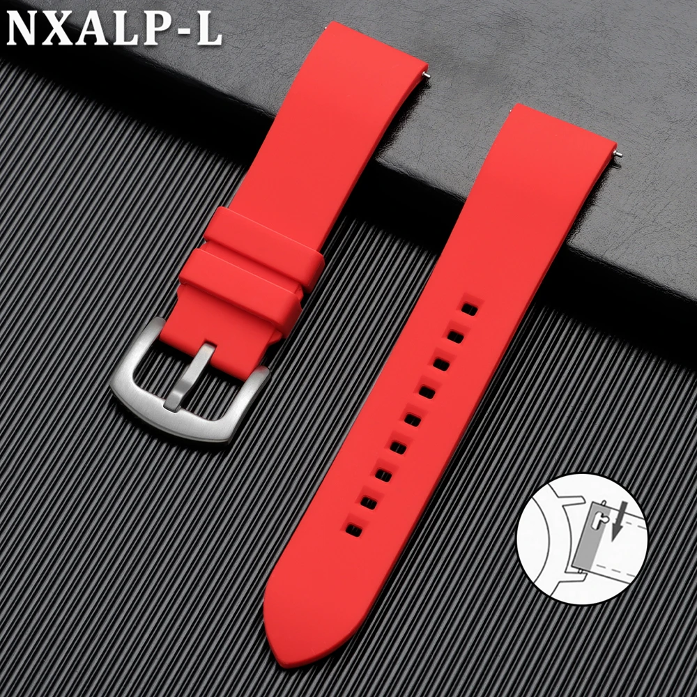 Enhanced Silicone Sport Watch Band - Men's Waterproof Strap, Various Sizes Available
