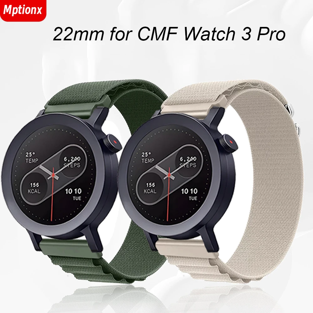 Durable Nylon Loop Strap - Sport Wristband for Smartwatch 22mm Band Accessories