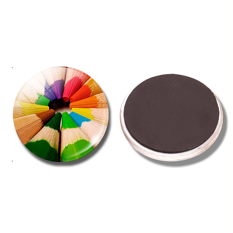 Coloring Pencils 30mm Fridge Rainbow Artist Painters Glass