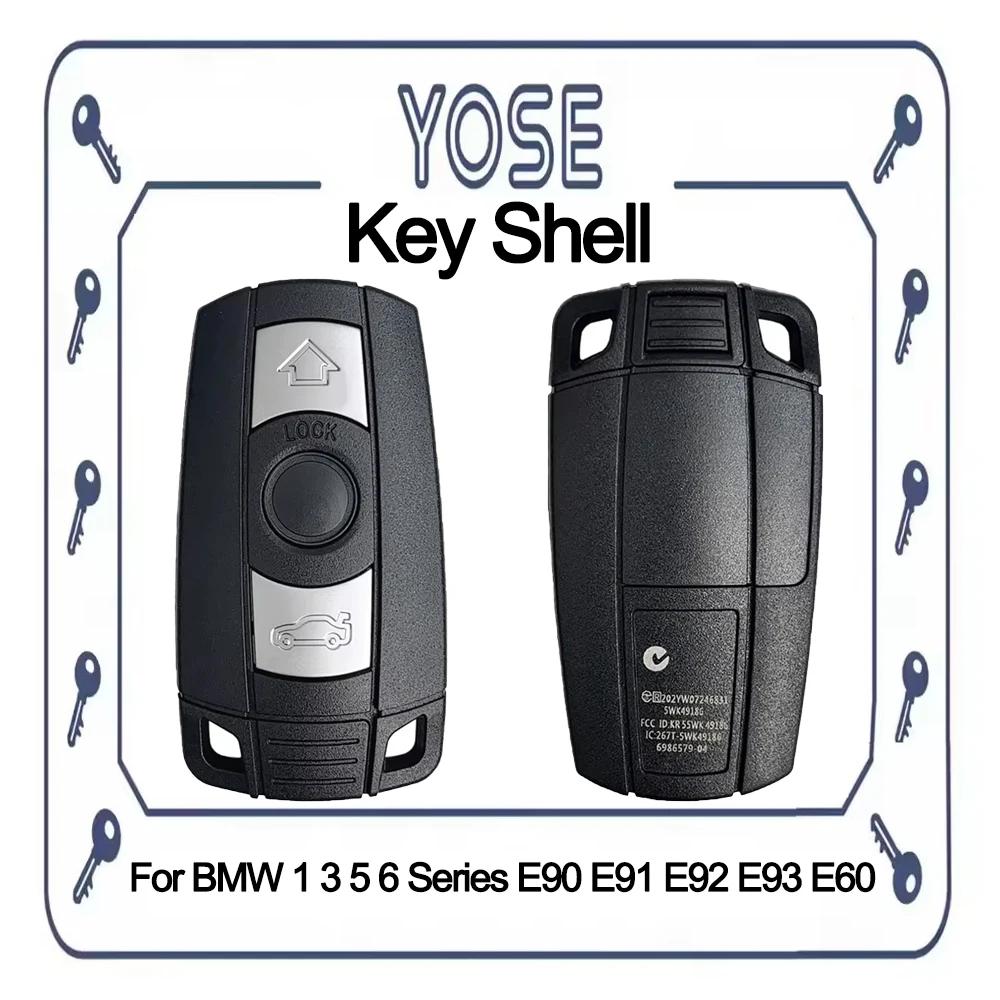 YOSE KR55WK49147 รีโมทกุญแจรถกรณีสมาร์ท Fob สําหรับ BMW 1 3 5 6 Series E90 E91 E92 E93 E60